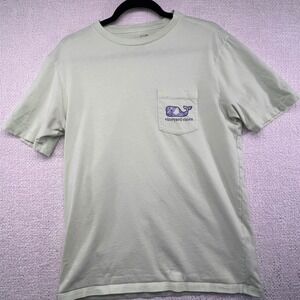 Vineyard Vines Men's T-Shirt Whale Graphic Pocket Tee Light Green Size S‎